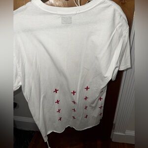 Ksubi White Tee with Red Logo — Oversized fit